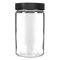 10oz Glass Jars with Black Caps - 14 Grams - 72 Count at Flower Power Packages