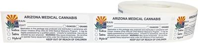 Arizona Medical Cannabis Warning Labels at Flower Power Packages