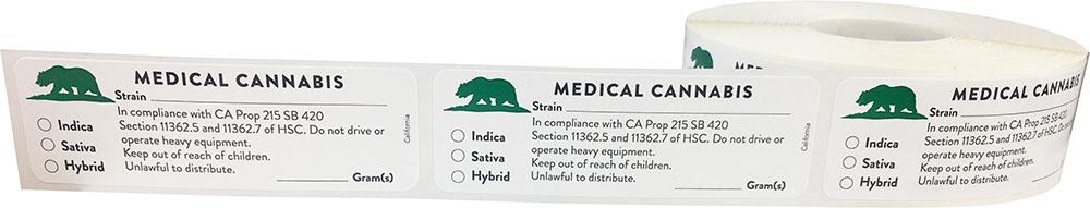 California Medical Cannabis Compliant Warning Labels at Flower Power Packages