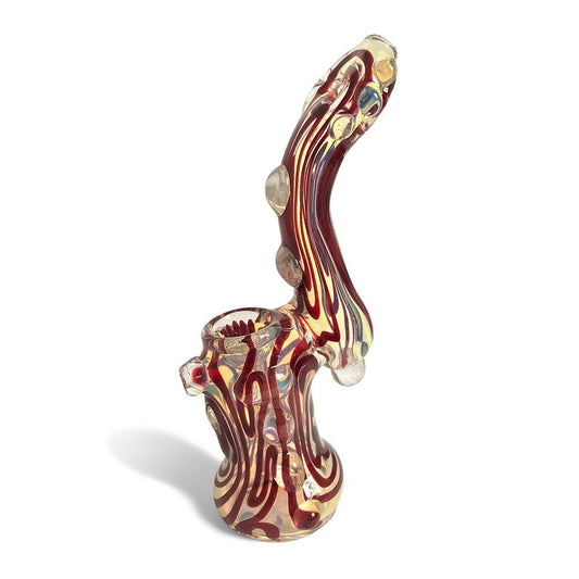 Maroon Accented Translucent Bubbler at Flower Power Packages