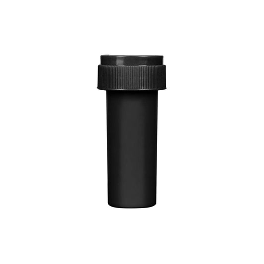 Opaque Black 8 Dram Reversible Cap Vials for Medical Pharmacies & Dispensaries at Flower Power Packages