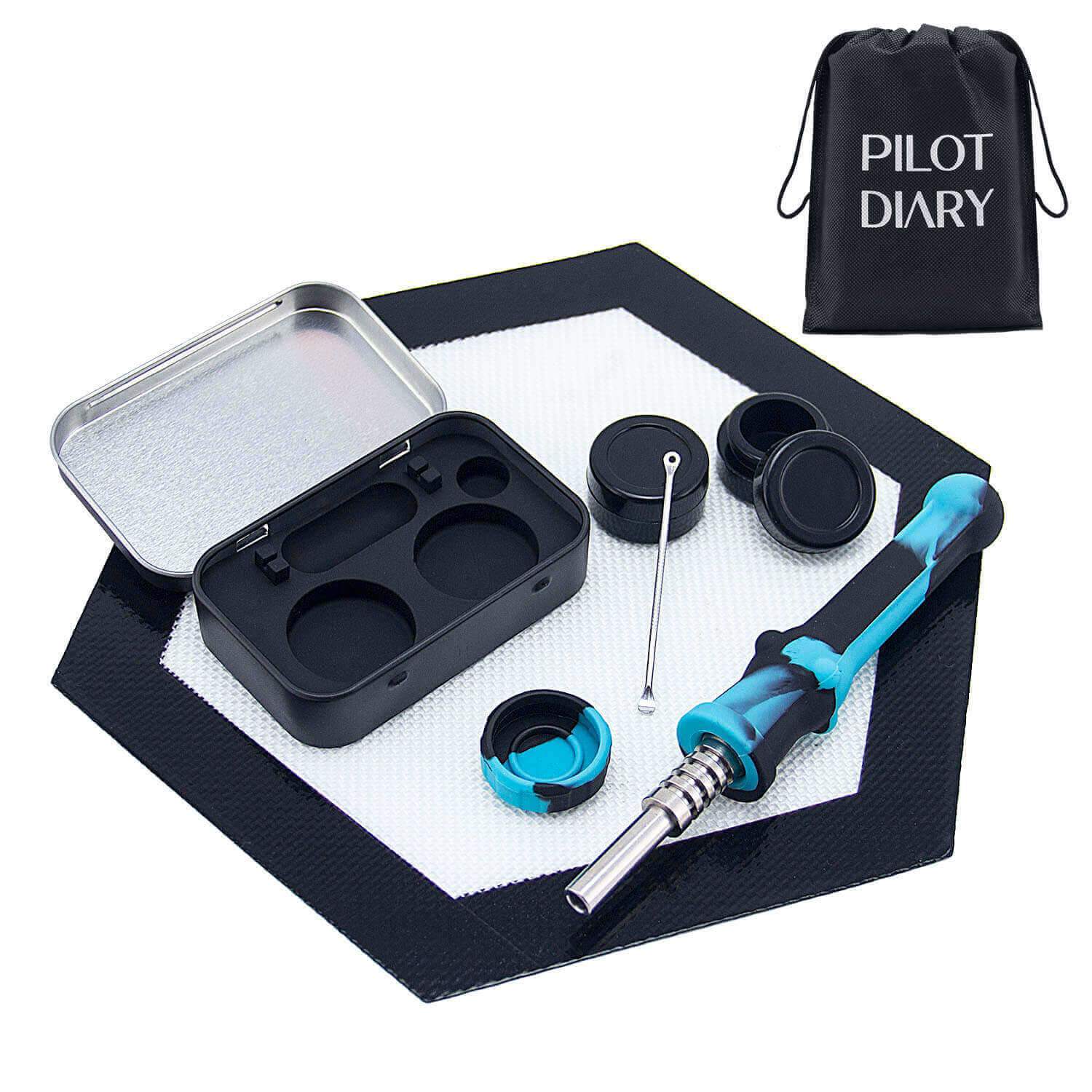 PILOTDIARY Silicone Dab Kit – Flower Power Packages