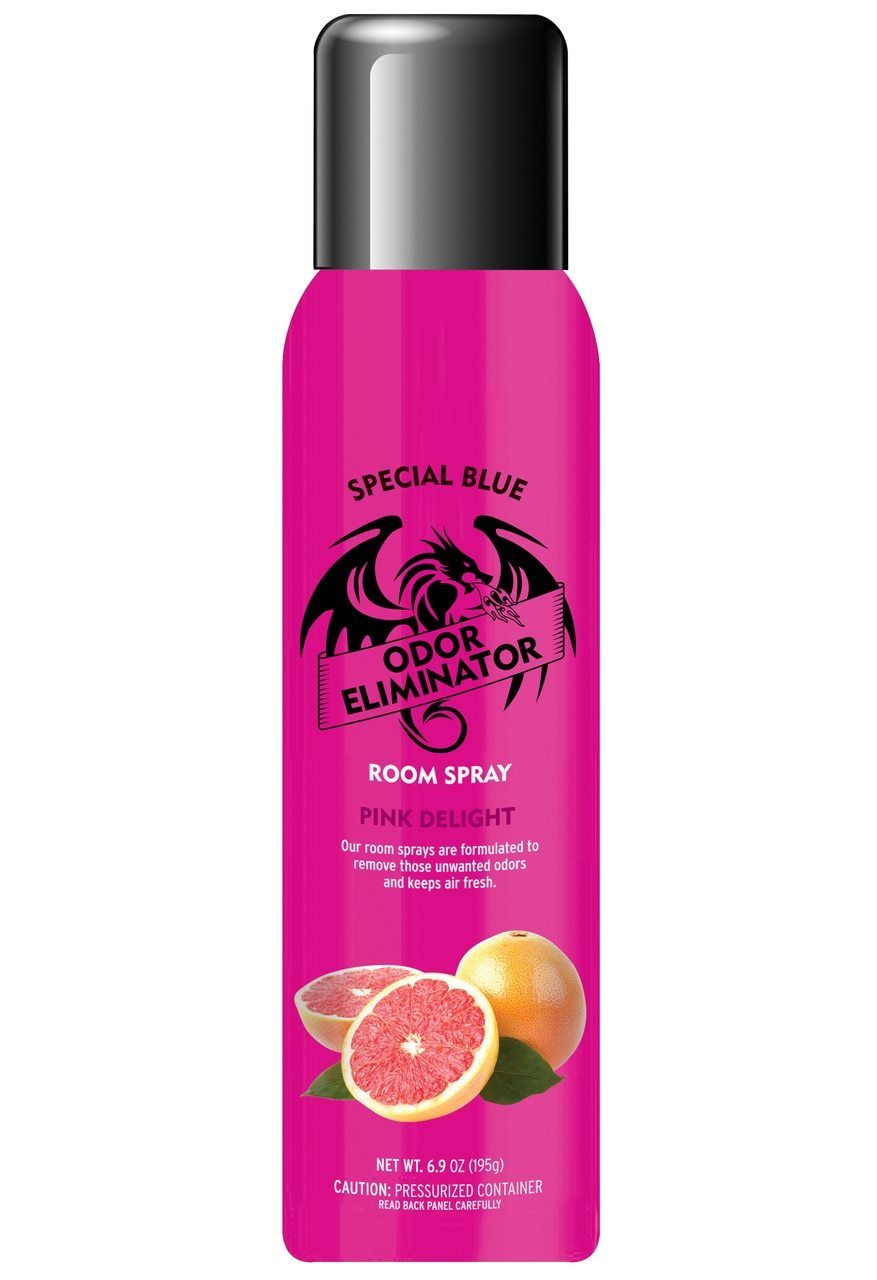 Special Blue Odor Eliminator Scented Room Spray 6.9oz - Display of 12 Flower Power Packages Pink Delght 