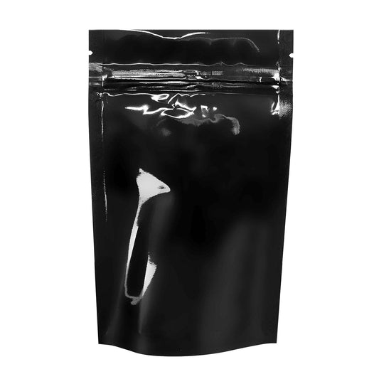 1 oz Black Tear Notch Mylar Bag 1000 COUNT at Flower Power Packages
