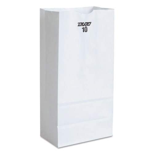 #10 White Paper Bag - 10 Pound (500 Count) Flower Power Packages 
