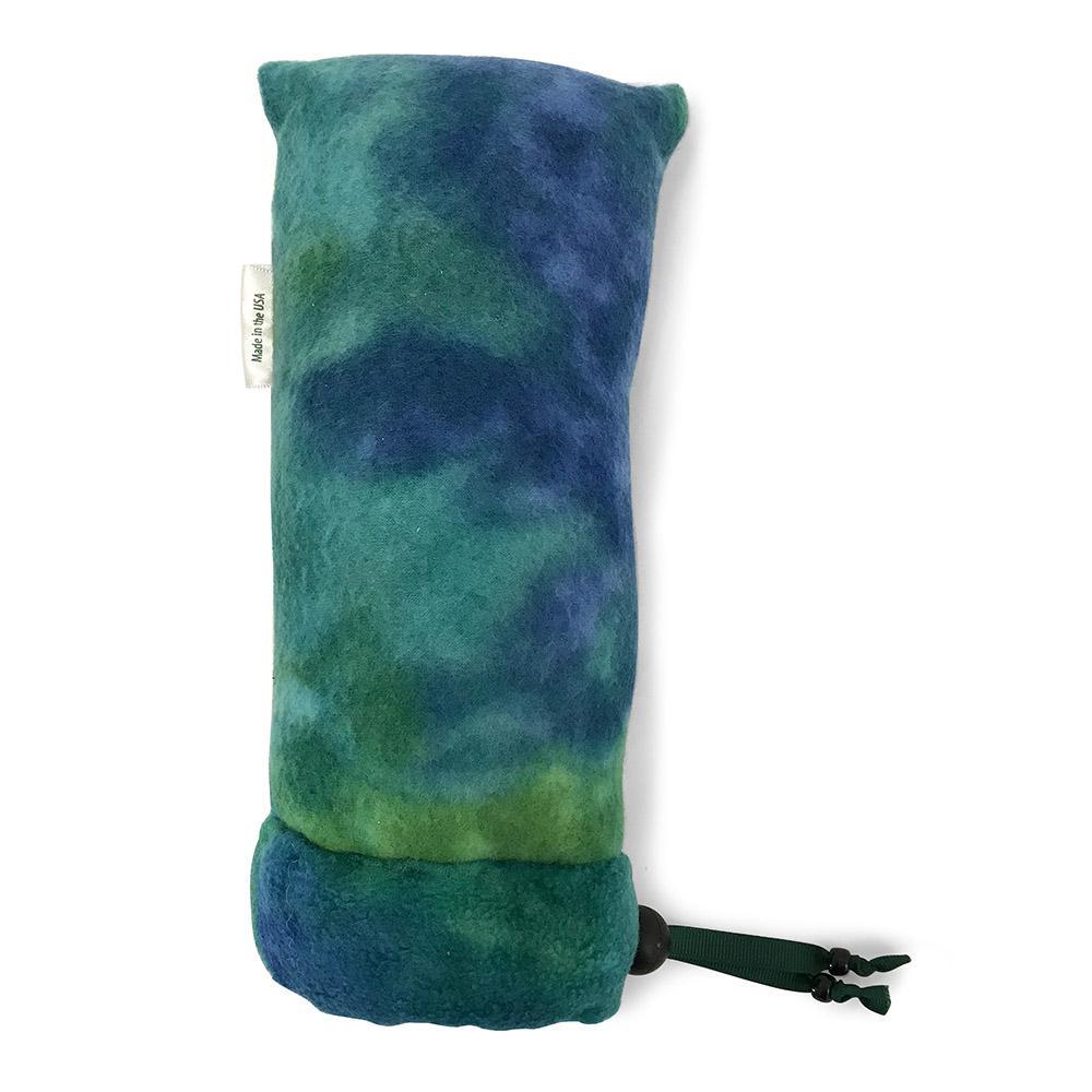 11" Padded Fleece Pipe Pouch - Large, Blue-Green TieDye Flower Power Packages 