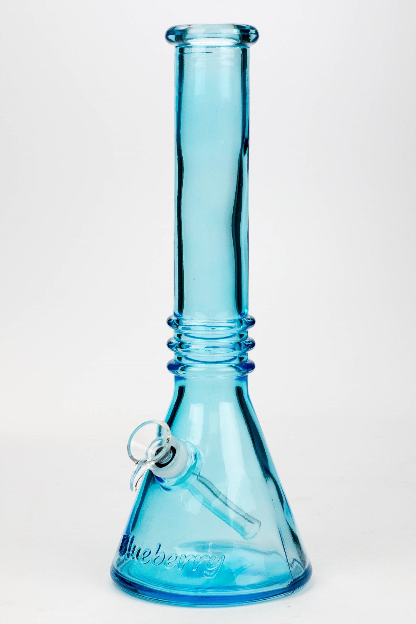 12" colored soft glass water bong Flower Power Packages Blue 