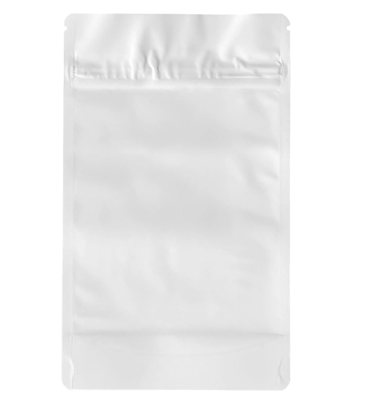 1/2 Ounce Child Resistant Bags All White 5"X8.15"+2.36" - 1,000 COUNT Flower Power Packages 