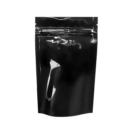 1/2 oz Tear Notch Black Mylar Bag 1000 COUNT at Flower Power Packages