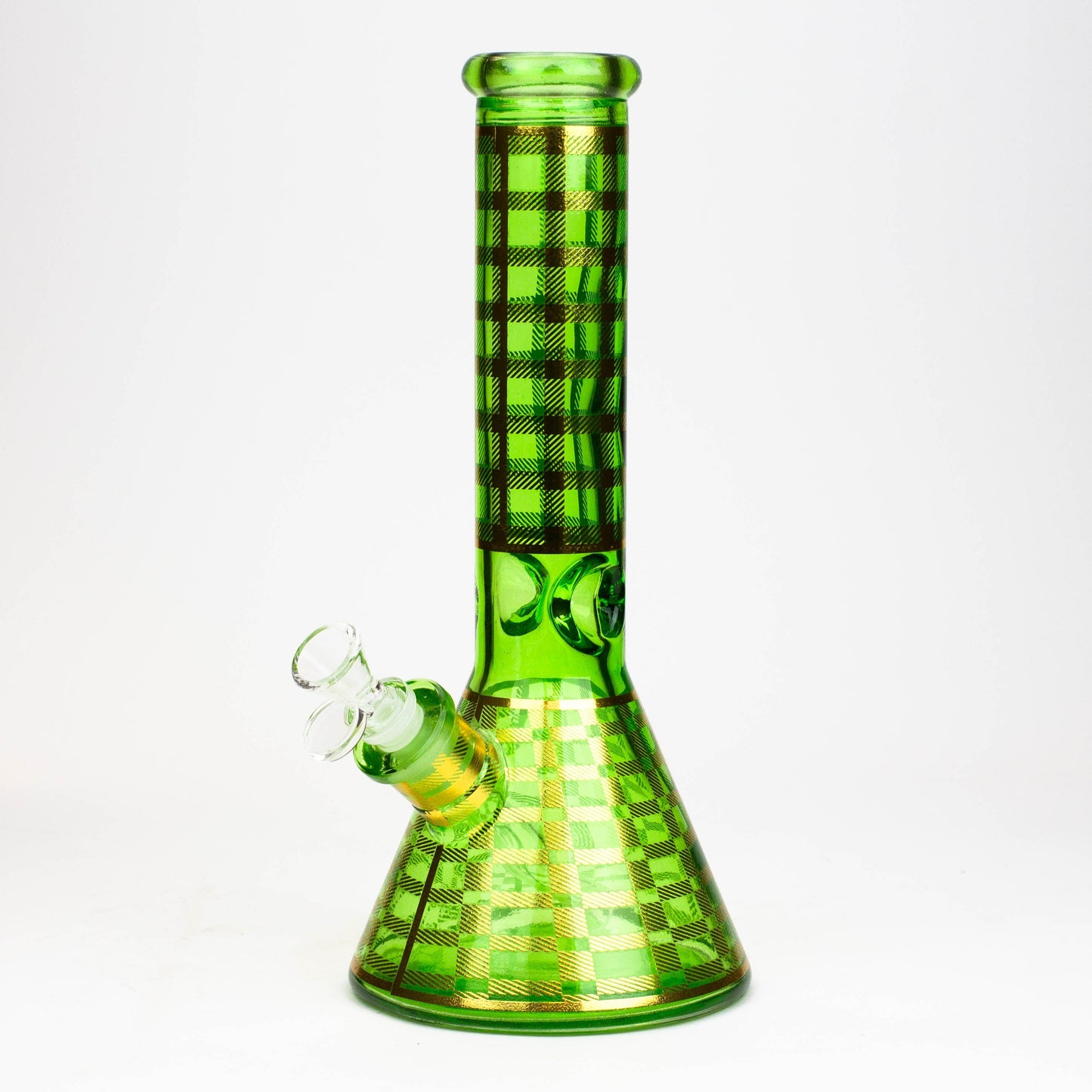 12" Soft glass neon beaker water bong Smoke Drop Green 