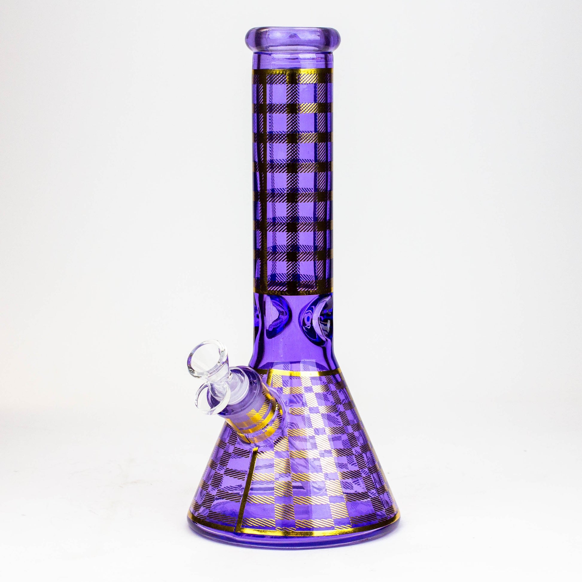 12" Soft glass neon beaker water bong Smoke Drop Purple 