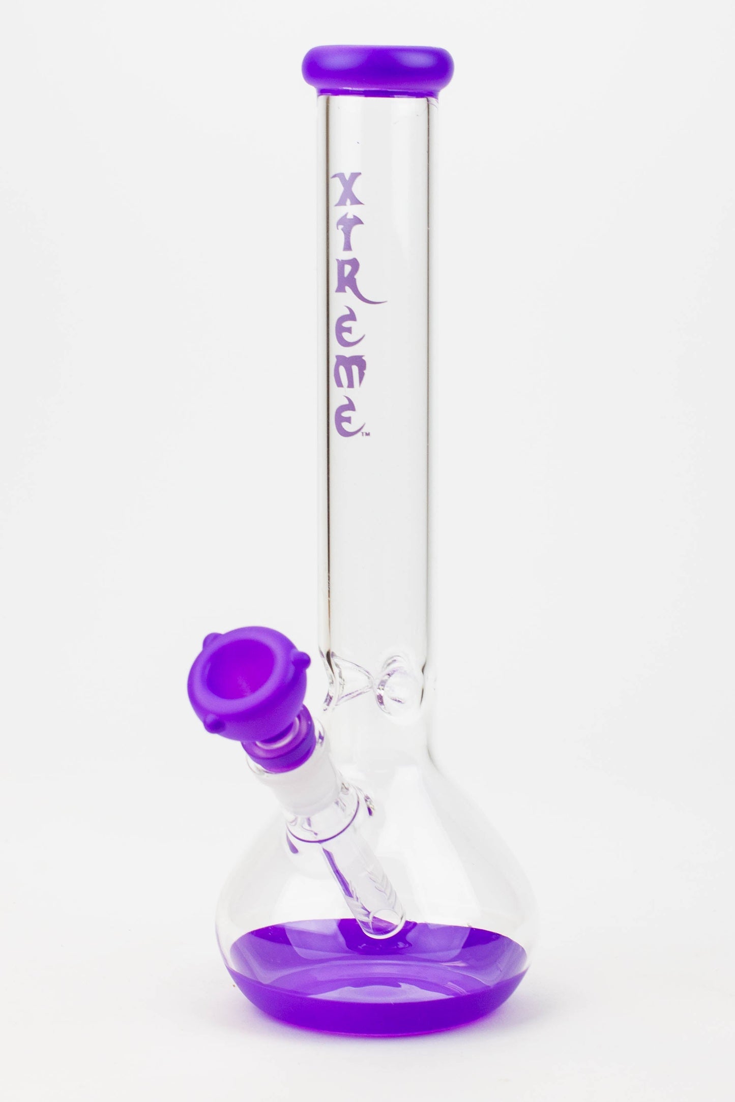 12" XTREME Round base Glass Bong [XTR5008] Flower Power Packages Purple 