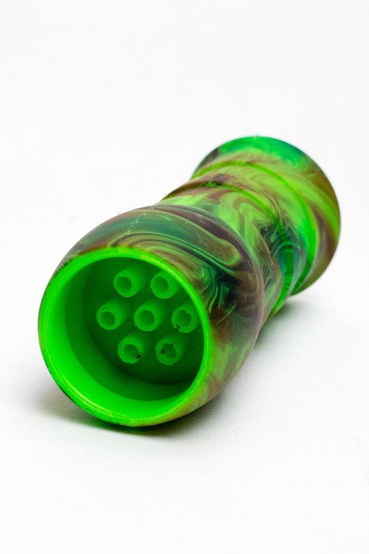 13" Detachable silicone straight Green tube water bong Flower Power Packages 