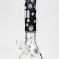 14" Infyniti Leaf Glow in the dark 7 mm glass bong Flower Power Packages Black 