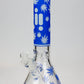 14" Infyniti Leaf Glow in the dark 7 mm glass bong Flower Power Packages Blue 