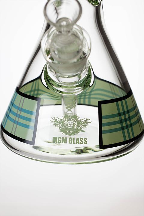 14" MGM glass 7 mm check pattern glass bong Flower Power Packages 