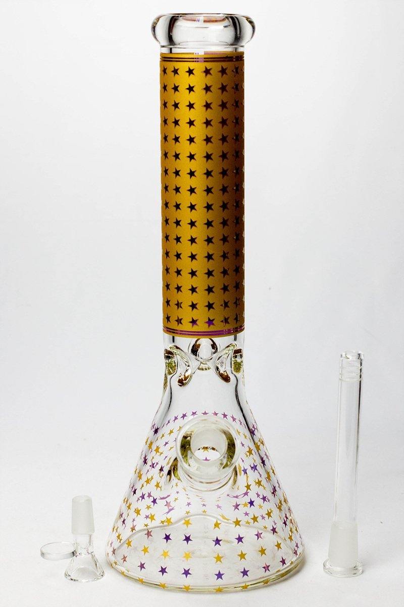 14" Star 7 mm glass water bong Flower Power Packages 