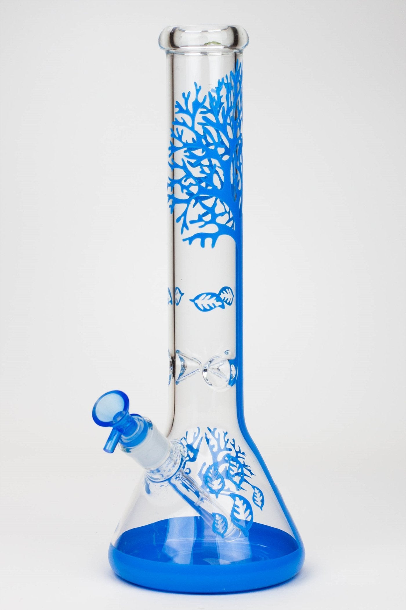 15" Tree of Life classic beaker glass bong Flower Power Packages Blue 