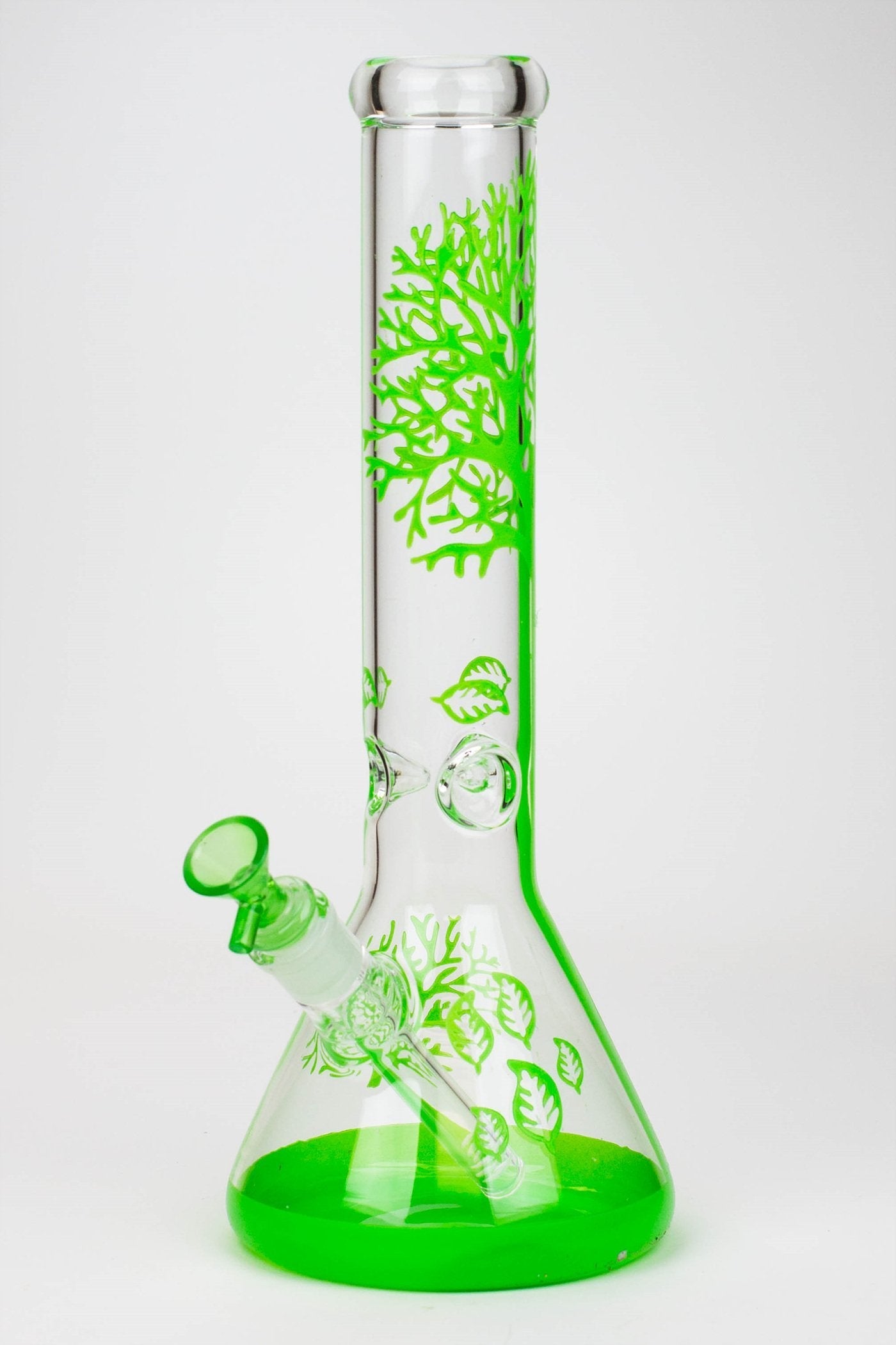 15" Tree of Life classic beaker glass bong Flower Power Packages Lime Green 