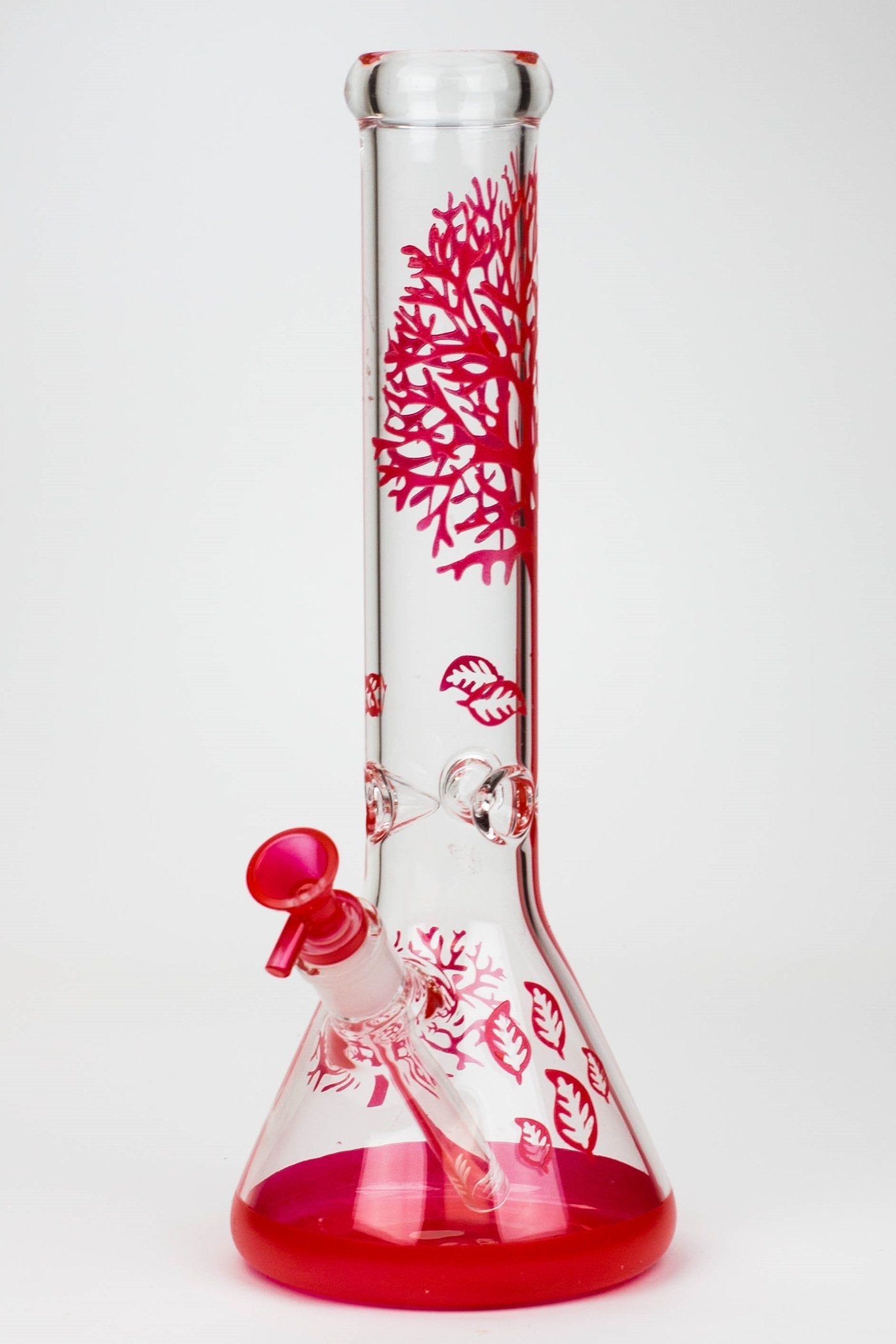 15" Tree of Life classic beaker glass bong Flower Power Packages Red 