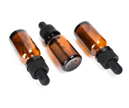 15ml Child Resistant Amber Glass Tincture Dropper Bottles 156 Count at Flower Power Packages