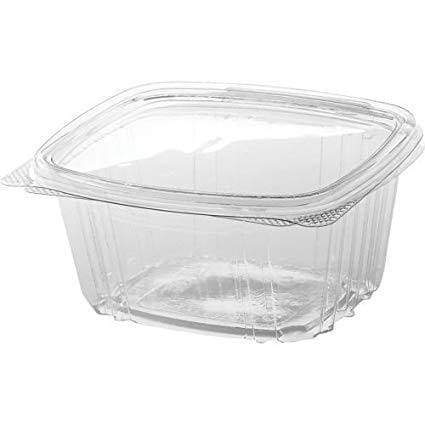 16 Oz Clear Hinged Containers (200 Count) Flower Power Packages 