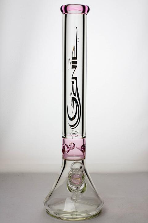 17.5" Genie 9mm color accented classic beaker bong Flower Power Packages 