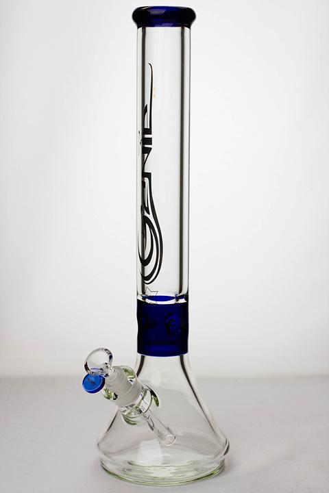 17.5" Genie 9mm color accented classic beaker bong Flower Power Packages Blue 