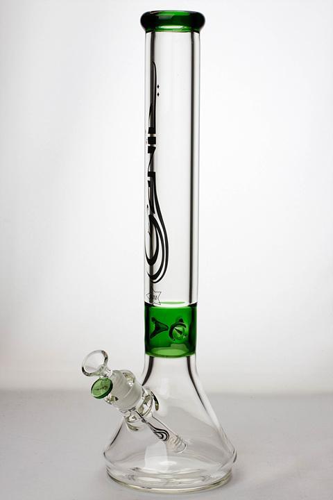 17.5" Genie 9mm color accented classic beaker bong Flower Power Packages Green 