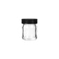 1oz Glass Jars with Black Caps - 1 Gram - 252 Count at Flower Power Packages