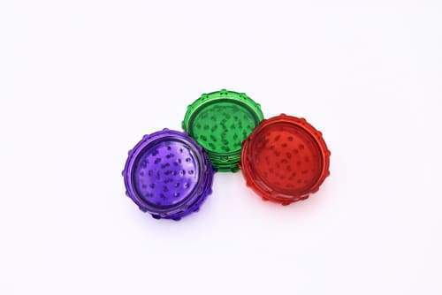 2.75 Inch 70mm Plastic Herb Grinder (100 Count) Master Carton Flower Power Packages 