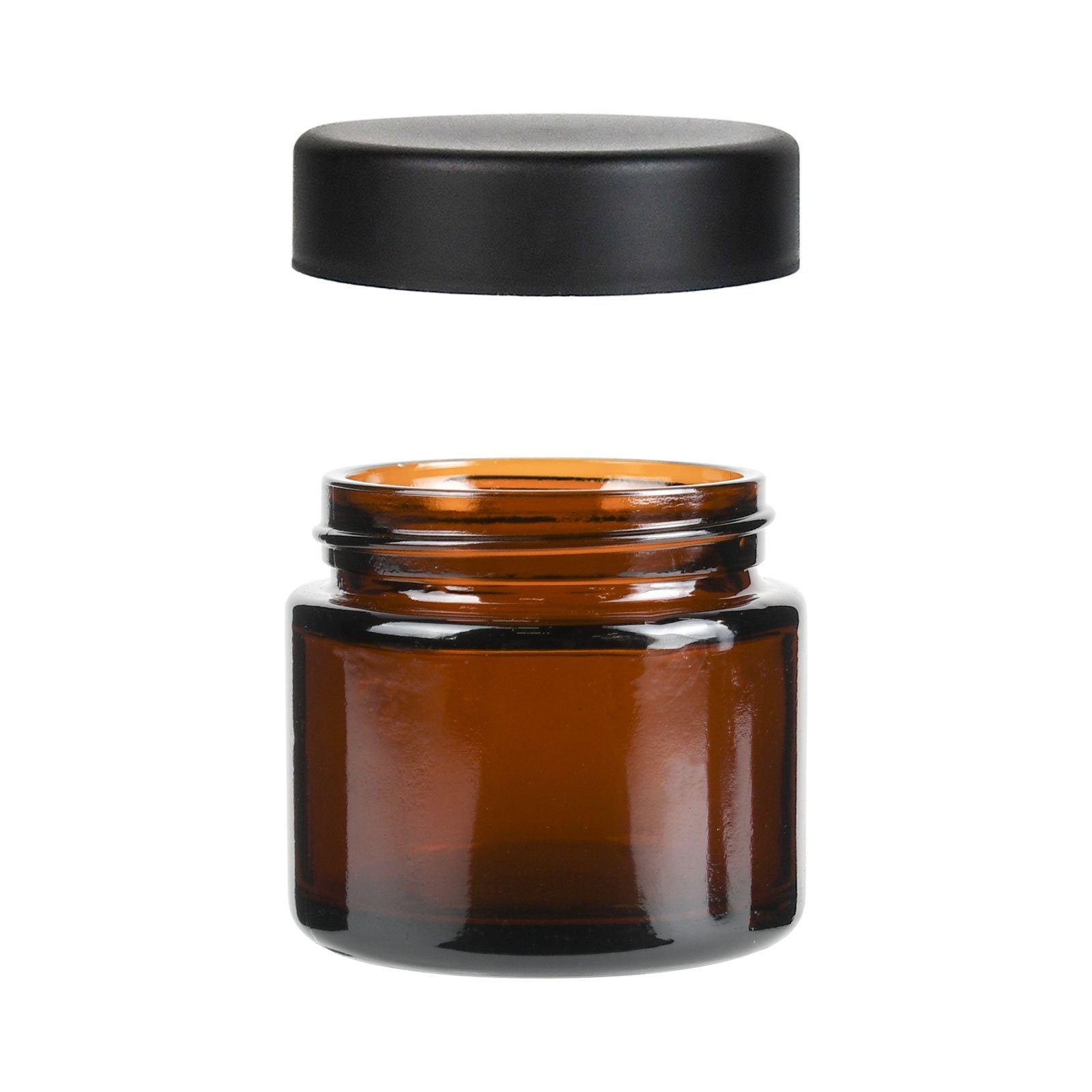 2oz Amber Glass Jar Child Resistant Cap Flower Power Packages 
