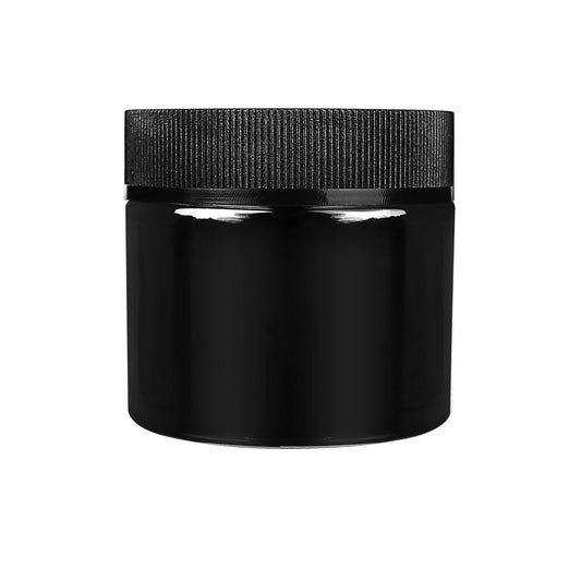 20oz Child Resistant Black Jars with Cap - 2.5 Grams - 200 Count at Flower Power Packages