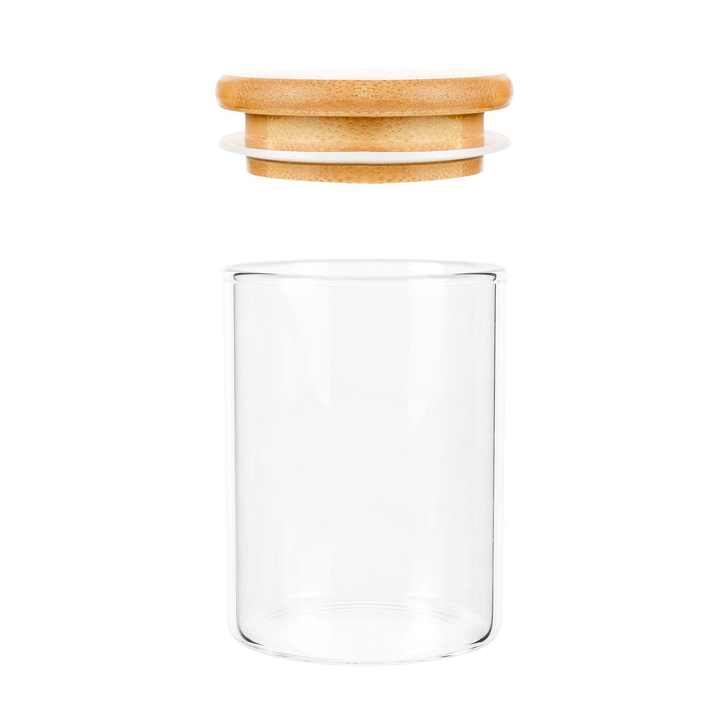 2oz Wood Lid Suction Glass Jars - 3.5 Grams 200 Count at Flower Power Packages
