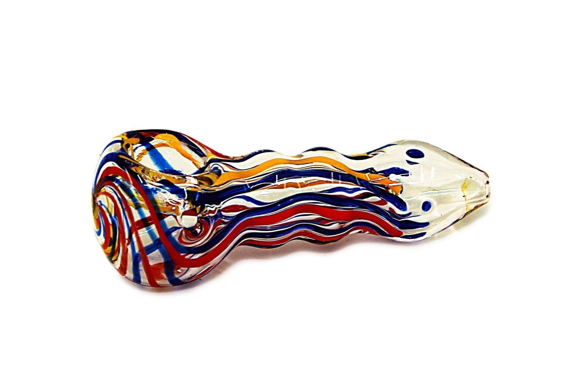 3" Drizzle Glass Hand Pipe Flower Power Packages 