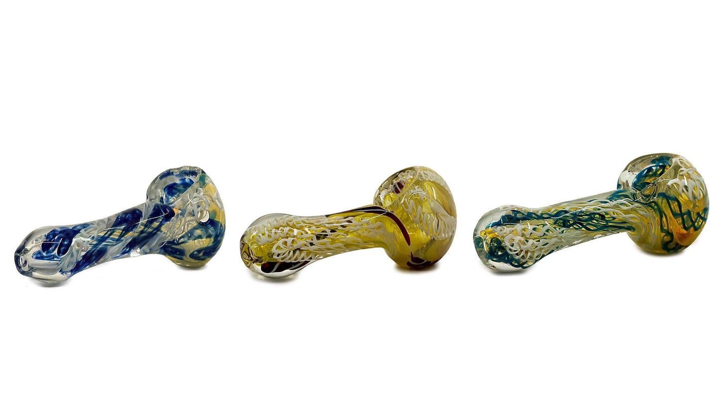 3" Glass Hand Pipe Flower Power Packages 