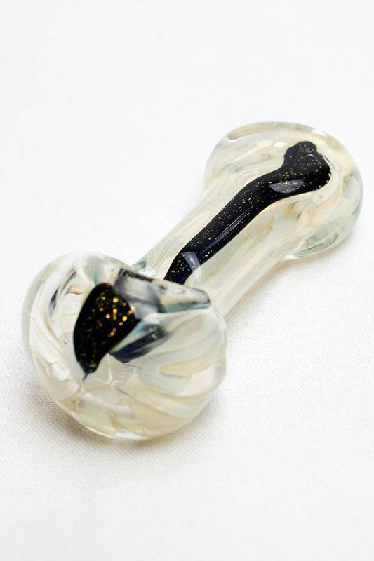 3.5" Heavy dichronic 6236 Glass Spoon Pipe Flower Power Packages 