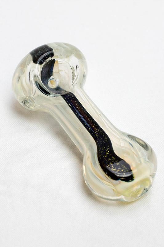 3.5" Heavy dichronic 6236 Glass Spoon Pipe Flower Power Packages 
