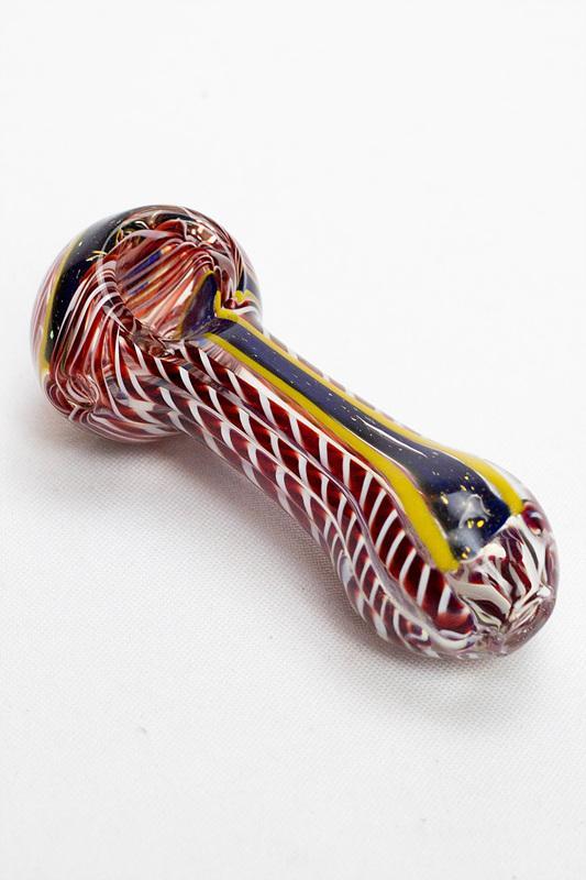 3.5" Heavy dichronic 6241 Glass Spoon Pipe Flower Power Packages 