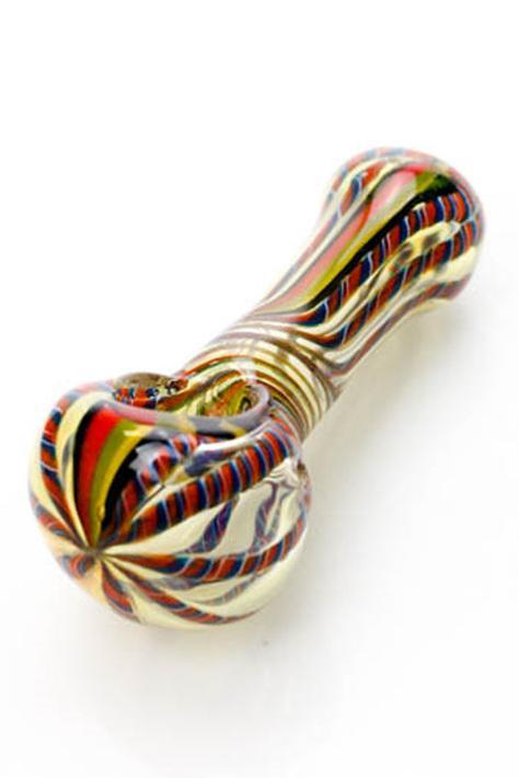 3.5" soft glass 5207 hand pipe Flower Power Packages 
