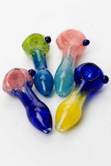 3.5" soft glass 5211 hand pipe Flower Power Packages 