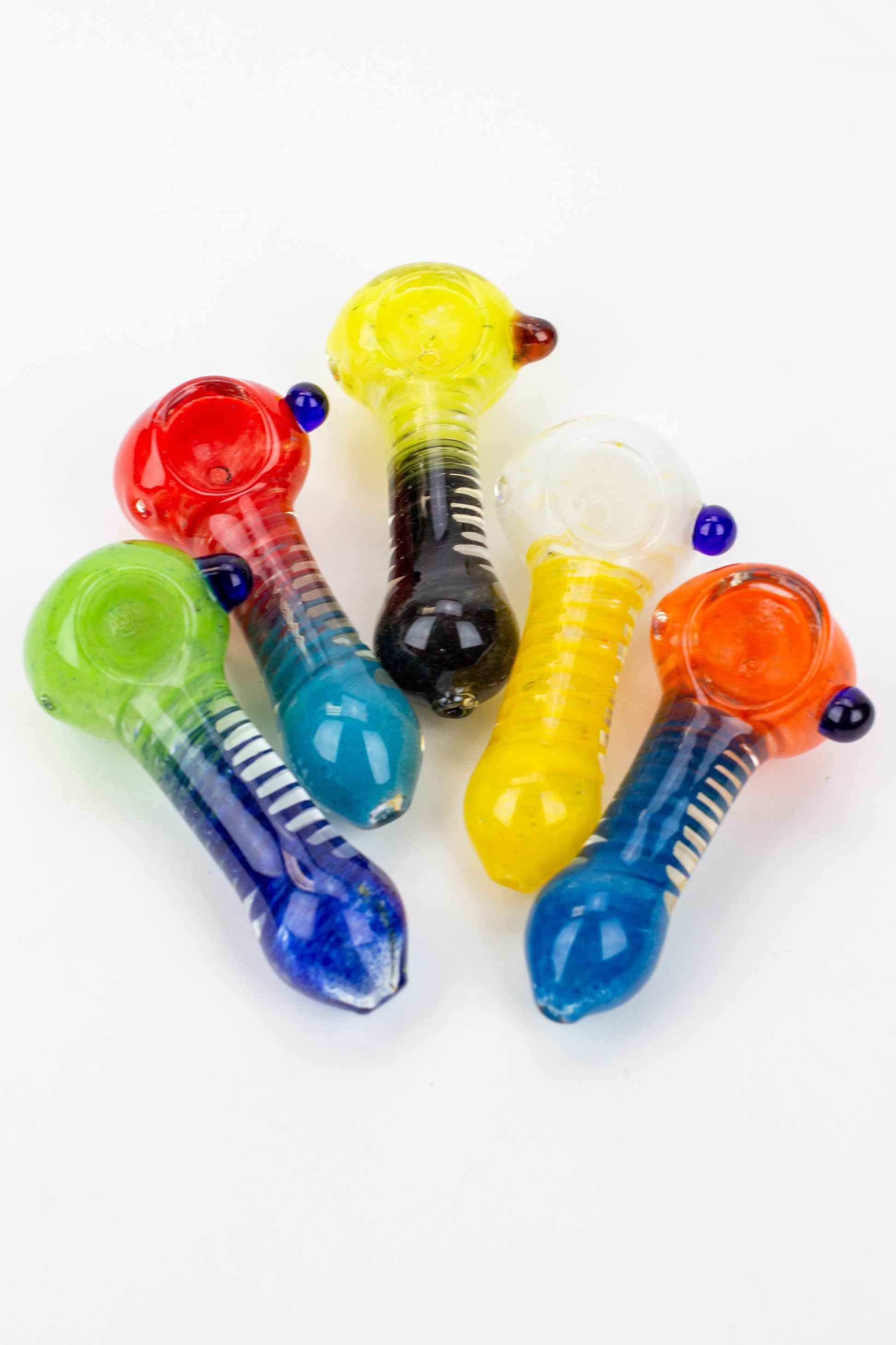 3.5" soft glass hand pipe Flower Power Packages 