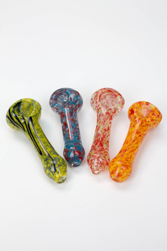 3.5" Soft glass hand pipe Flower Power Packages 