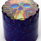 4 parts skull graphic printed large metal grinder Flower Power Packages Purple-5040 