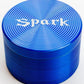 4 parts Spark aluminum grinder Flower Power Packages Blue 