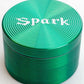 4 parts Spark aluminum grinder Flower Power Packages Green 