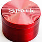 4 parts Spark aluminum grinder Flower Power Packages Red 
