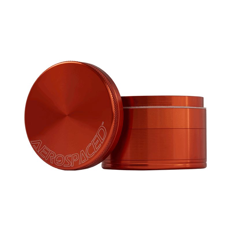 4 Piece CNC Grinder/Sifter Flower Power Packages 1.6" (40mm) Orange 