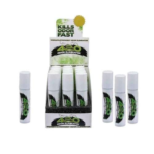 420 Odor Eliminator Spray Sleeve Original Scent (12 Count Display) Flower Power Packages 