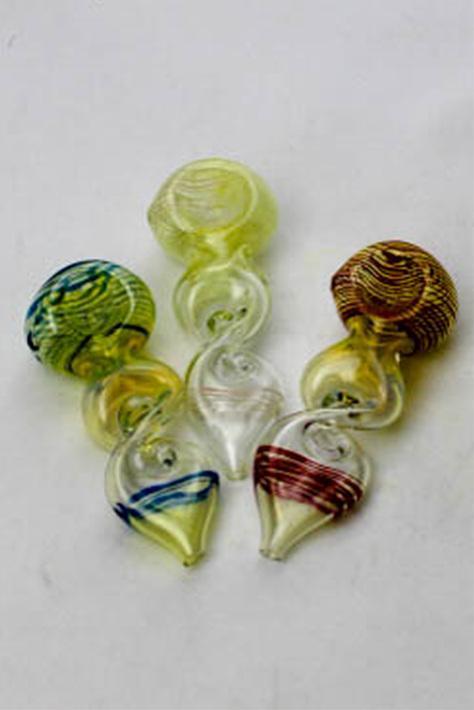 4.5" Changing color twist glass hand pipe Flower Power Packages 